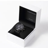 Calvin Klein City Chronograph Grey Dial Black Leather Strap Watch for Men - K2G177C3 Authentic Buy Shop Now