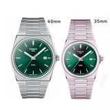 Tissot PRX Quartz Green Dial Steel Silver Steel Strap Watch for Men - T137.410.11.081.00 Authentic Buy Shop Now