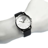 Calvin Klein City White Dial Black Leather Strap Watch for Men - K2G2G1CD Authentic Buy Shop Now
