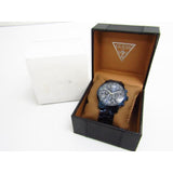 Guess Horizon Chronograph Black Dial Blue Steel Strap Watch For Men - W0379G5 Authentic Buy Shop Now
