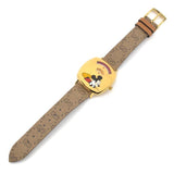 Gucci Grip Disney Mickey Mouse Gold Dial Brown Leather Strap Watch For Women - YA157420 Authentic Buy Shop Now