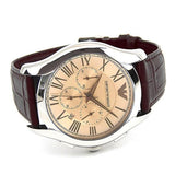 Emporio Armani Valente Chronograph Brown Dial Brown Leather Strap Watch For Men - AR1785 Authentic Buy Shop Now