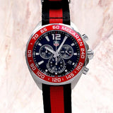 Tag Heuer Formula 1 McLaren Limited Edition Chronograph Black Dial Two Tone NATO Strap Watch for Men - CAZ1112.FC8188 Authentic Buy Shop Now