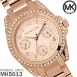 Michael Kors Blair Rose Gold Dial Rose Gold Steel Strap Watch for Women - MK5613 Authentic Buy Shop Now