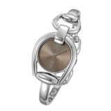 Gucci Horsebit Collection Quartz Brown Dial Silver Steel Strap Watch For Women - YA139501 Authentic Buy Shop Now