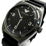 Emporio Armani Franco Black Dial Black Leather Strap Watch For Men - AR0368 Authentic Buy Shop Now