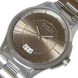 Gucci G Timeless Automatic Brown Dial Silver Steel Strap Watch For Women - YA126431A Authentic Buy Shop Now
