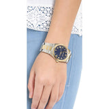 Michael Kors Channing Blue Dial Two Tone Steel Strap Watch For Women - MK5893 Authentic Buy Shop Now