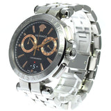 Versace Aion Chronograph Black Dial Silver Steel Strap Watch For Men - VE1D01019 Authentic Buy Shop Now