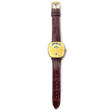 Gucci Grip Quartz Gold Dial Maroon Leather Strap Watch For Women - YA157402 Authentic Buy Shop Now