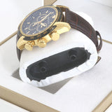 Versace V-Ray Chronograph Quartz Black Dial Brown Leather Strap Watch For Men - VEDB00318 Authentic Buy Shop Now
