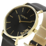Coach Perry Black Dial Black Leather Strap Watch for Women - 14503333-C Authentic Buy Shop Now