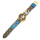 Gucci G Timeless Disney Donald Duck Brown Dial Brown Leather Strap Watch For Women - YA1264167 Authentic Buy Shop Now