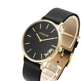 Coach Perry Black Dial Black Leather Strap Watch for Women - 14503333-C Authentic Buy Shop Now