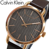 Calvin Klein Even Grey Dial Brown Leather Strap Watch for Women - K7B236G3 Authentic Buy Shop Now
