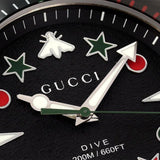 Gucci Dive Quartz Black Dial Silver Steel Strap Watch For Men - YA136221 Authentic Buy Shop Now
