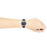 Versace Greca Time Quartz Blue Dial Brown Leather Strap Watch For Men - VE3K00122 Authentic Buy Shop Now