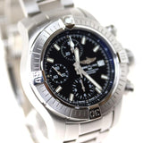 Breitling Avenger Chronograph 43 Black Dial Silver Steel Strap Watch for Men - A13385101B1A1 Authentic Buy Shop Now
