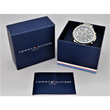 Tommy Hilfiger London Chronograph Quartz Blue Dial Silver Steel Strap Watch for Men - 1791534 Authentic Buy Shop Now
