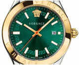 Versace Hellenyium Quartz Green Dial Two Tone Steel Strap Watch For Men - VEVI00620 Authentic Buy Shop Now