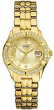 Guess Dazzling Diamonds Gold Dial Gold Steel Strap Watch for Women - W85110L1 Authentic Buy Shop Now