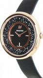 Swarovski Crystalline Pure Black Dial Black Leather Strap Watch for Women - 5275043 Authentic Buy Shop Now