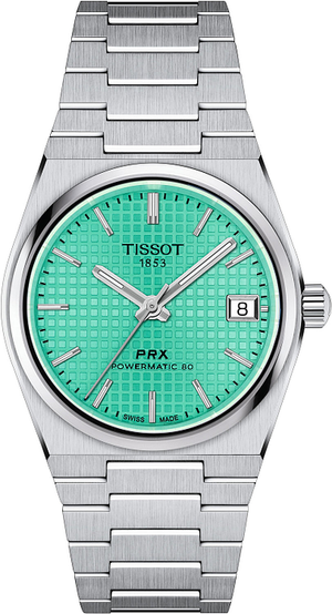 Tissot PRX Powermatic 80 Light Green Dial Silver Steel Strap Watch for Men - T137.207.11.091.01 Authentic Buy Shop Now