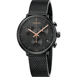 Calvin Klein High Noon Black Dial Black Mesh Bracelet Watch for Women - K8M27421 Authentic Buy Shop Now