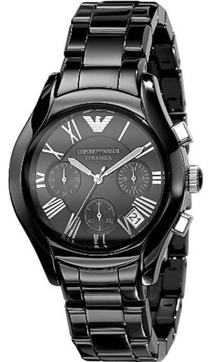 Emporio Armani Ceramica Quartz Black Dial Black Steel Strap Watch For Women - AR1402 Authentic Buy Shop Now