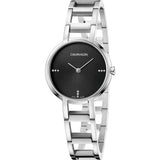 Calvin Klein Stately Black Dial Silver Steel Strap Watch for Women - K3G2312S Authentic Buy Shop Now