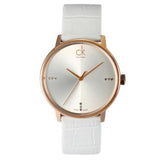 Calvin Klein Accent White Dial White Leather Strap Watch for Women - K2Y2Y6KW Authentic Buy Shop Now