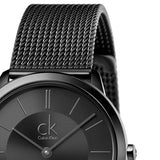 Calvin Klein Minimal Black Dial Black Mesh Bracelet Watch for Men - K3M224B1 Authentic Buy Shop Now