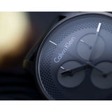 Calvin Klein City Chronograph Grey Dial Black Leather Strap Watch for Men - K2G177C3 Authentic Buy Shop Now