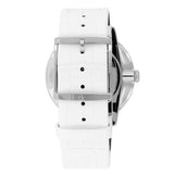 Calvin Klein Accent Silver Dial White Leather Strap Watch for Women - K2Y2X1K6 Authentic Buy Shop Now