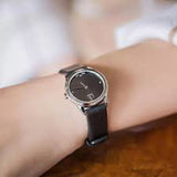 Calvin Klein Minimal Black Dial Black Leather Strap Watch for Women - K3M231C4 Authentic Buy Shop Now