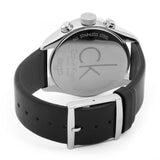 Calvin Klein Masculine Chronograph White Dial Black Leather Strap Watch for Men - K2H27120 Authentic Buy Shop Now