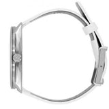 Calvin Klein Accent Silver Dial White Leather Strap Watch for Women - K2Y2X1K6 Authentic Buy Shop Now