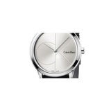 Calvin Klein Minimal Silver Dial Black Leather Strap Watch for Men - K3M221CY Authentic Buy Shop Now