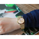 Calvin Klein Minimal Silver Dial Gold Mesh Bracelet Watch for Women - K3M22526 Authentic Buy Shop Now