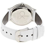 Calvin Klein Skirt White Dial White Leather Strap Watch for Women - K2U231KW Authentic Buy Shop Now