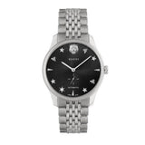 Gucci G Timeless Automatic Black Dial Silver Steel Strap Watch For Men - YA126353 Authentic Buy Shop Now