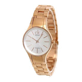 Calvin Klein Simplicity White Dial Rose Gold Steel Strap Watch for Women - K4323520 Authentic Buy Shop Now