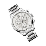 Calvin Klein Masculine Chronograph White Dial Silver Steel Strap Watch for Men - K2H27126 Authentic Buy Shop Now