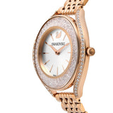 Swarovski Crystalline Aura Silver Dial Rose Gold Steel Strap Watch for Women - 5519459 Authentic Buy Shop Now