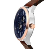 Tommy Hilfiger Spencer Blue Dial Brown Leather Strap Watch for Men - 1791642 Authentic Buy Shop Now