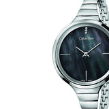 Calvin Klein Lively Black Dial Silver Steel Strap Watch for Women - K4U2312S Authentic Buy Shop Now