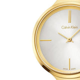 Calvin Klein Lively White Dial Gold Steel Strap Watch for Women - K4U23526 Authentic Buy Shop Now