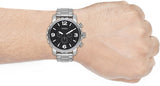 Fossil Nate Chronograph Black Dial Silver Steel Strap Watch for Men - JR1353 Authentic Buy Shop Now