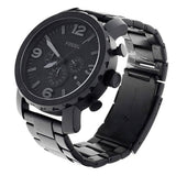 Fossil Nate Chronograph Black Dial Black Steel Strap Watch for Men - JR1401 Authentic Buy Shop Now