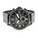 Fossil Nate Chronograph Gunmetal Dial Grey Steel Strap Watch for Men - JR1437 Authentic Buy Shop Now